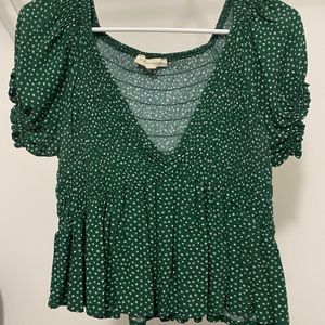 Cropped babydoll shirt